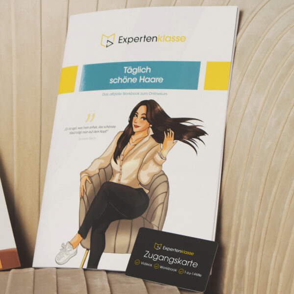 Workbook auf Stuhl